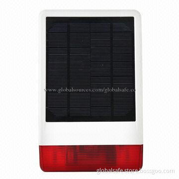 Wireless outdoor solar powered alarm system with 868MHz